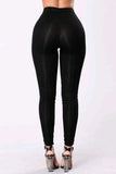 Fashion Casual Solid Hollowed Out Plus Size Trousers