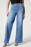 Casual Daily Solid Patchwork High Waist Regular Denim Jeans