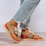 Fashion Casual Patchwork With Bow Round Comfortable Out Door Shoes