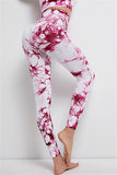 Casual Sportswear Print Basic High Waist Yoga Trousers
