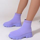 Casual Daily Patchwork Solid Color Round Keep Warm Comfortable Shoes