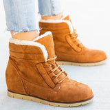 Casual Patchwork Solid Color Round Keep Warm Comfortable Shoes