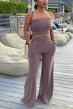 Sexy Pants Asymmetrical Off the Shoulder Two Pieces