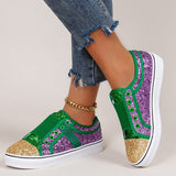 Casual Sequins Patchwork Round Comfortable Flats Shoes