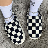 Casual Living Patchwork Round Keep Warm Shoes
