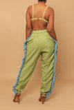 Casual Solid Tassel Split Joint Loose High Waist Pencil Solid Color Bottoms