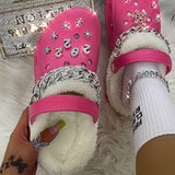 Fashion Casual Hollowed Out Split Joint Round Keep Warm Shoes