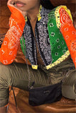 Fashion Casual Print Split Joint Cardigan Outerwear