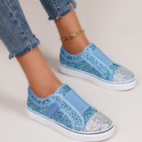 Casual Sequins Patchwork Round Comfortable Flats Shoes