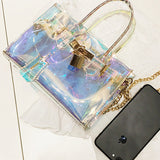 Fashion Casual Patchwork Solid Chains Bags