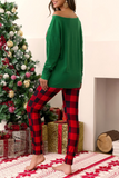 Christmas Day Casual Party Cute Split Joint Print Costumes