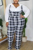 Casual Plaid Buttons Shirt Collar Plus Size