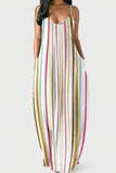 Fashion Sexy Casual Print Backless Spaghetti Strap Long Dress