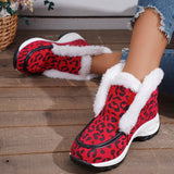 Casual Patchwork Printing Round Keep Warm Comfortable Out Door Shoes