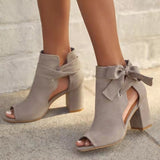 Casual Hollowed Out Patchwork Solid Color Fish Mouth Out Door Wedges Shoes (Heel Height 3.15in)