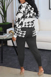 Fashion Casual Print Split Joint Hooded Collar Long Sleeve Two Pieces